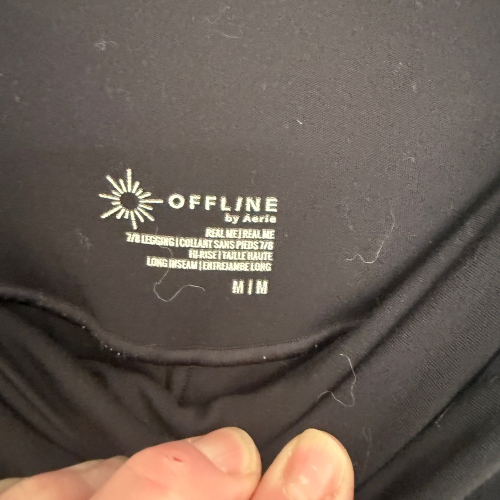 Aerie  by American Eagle High-Waisted Leggings- M- Black - Picture 3 of 6